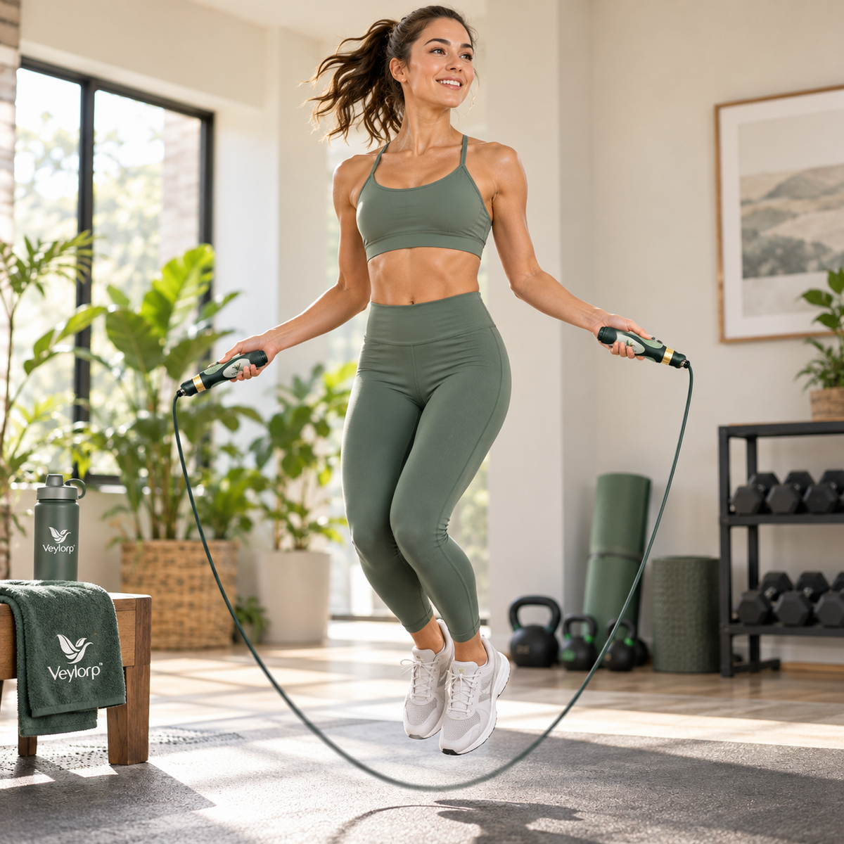 Veylorp™ Swivel Neck Adjustable Jump Rope